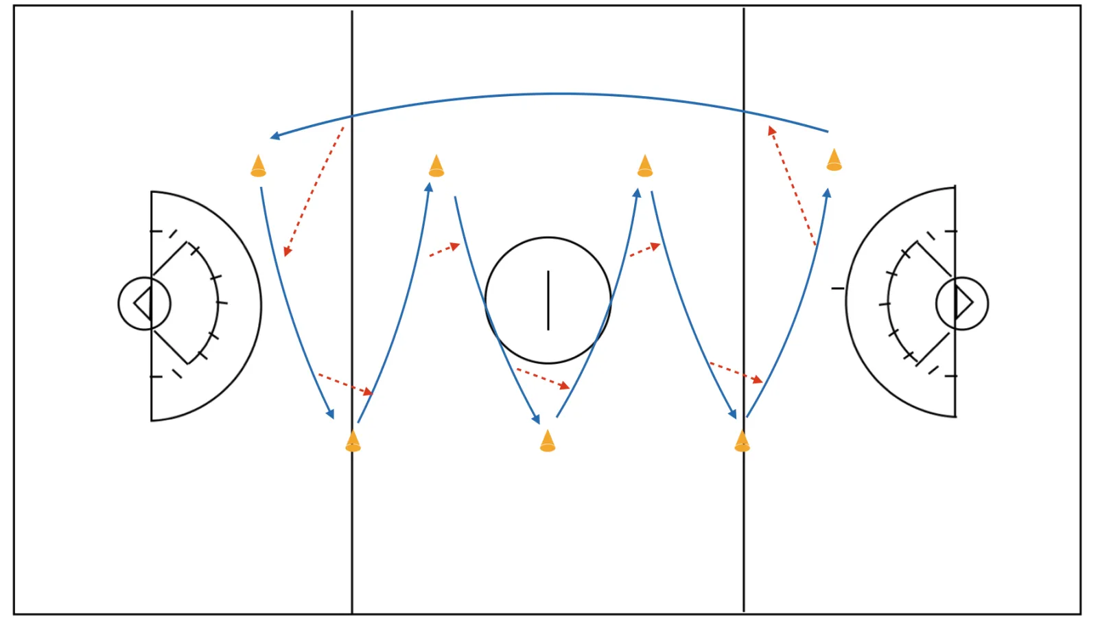 Cross Field Zig Zag Lines
