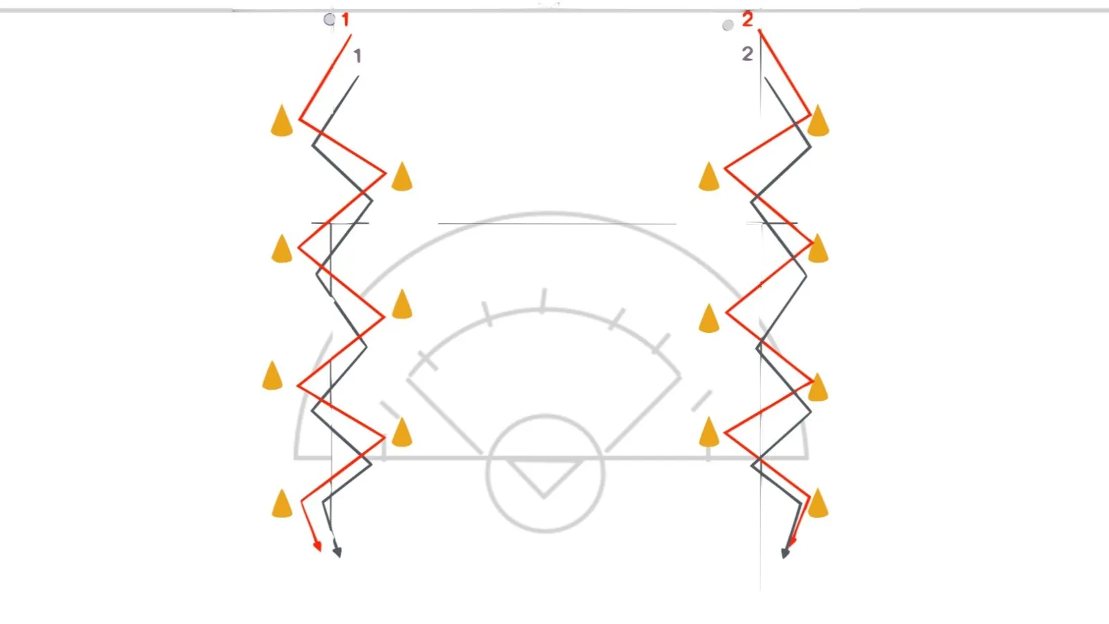 Footwork Drill, Zig Zag