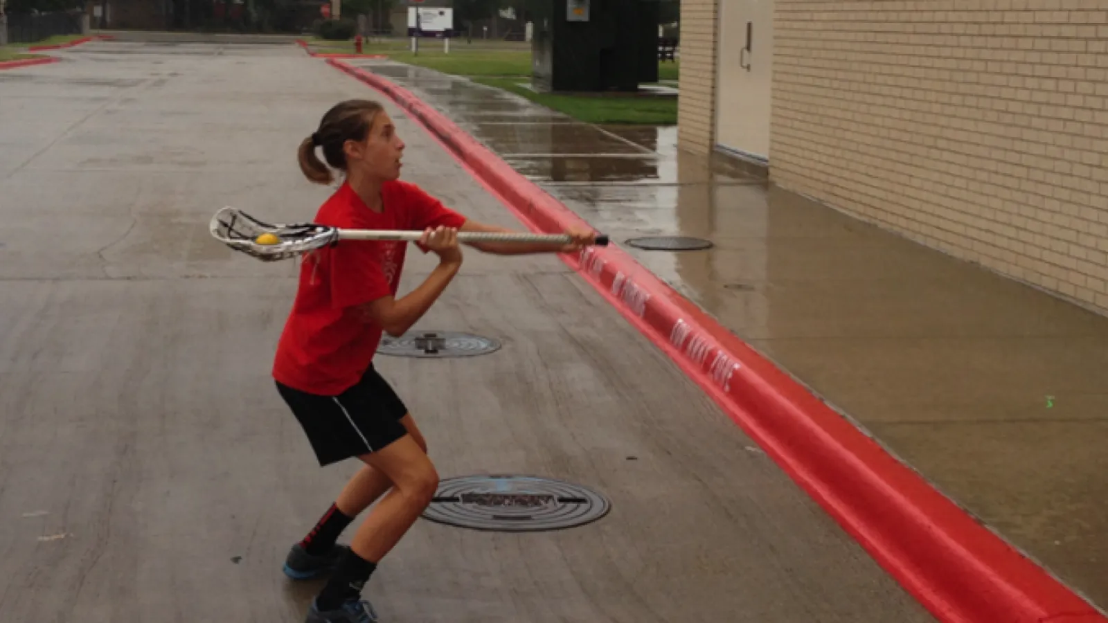Standing Two-Hand Behind-the-Back (BTB) Wall Ball Drill for Women’s Lacrosse